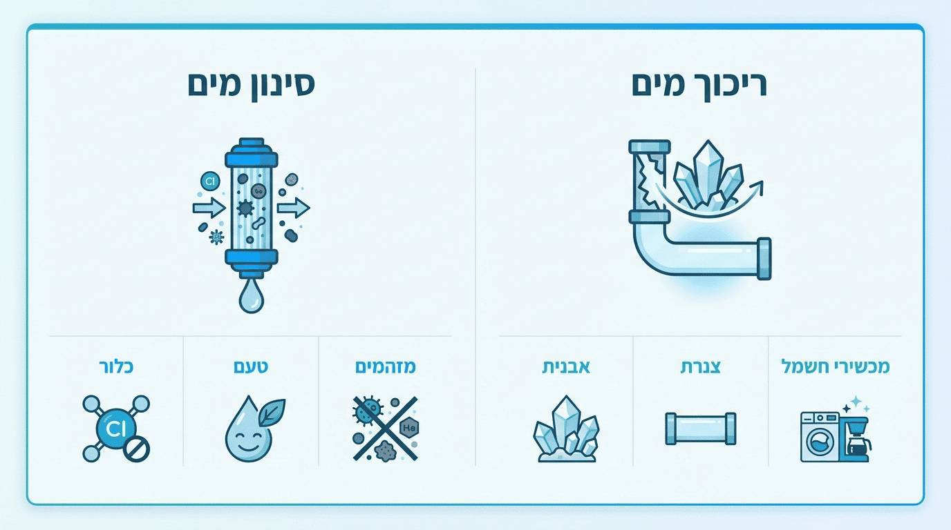 מה זה ריכוך מים: המדריך המלא לתהליך וליתרונות של מים רכים