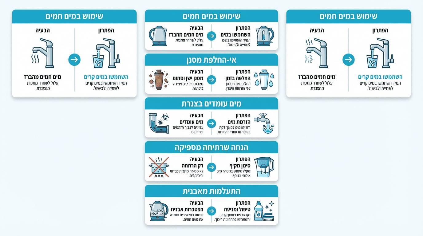טעויות נפוצות בטיפול במים במטבח