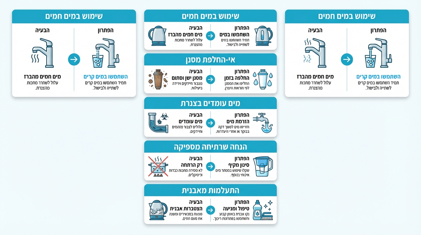 טעויות נפוצות בטיפול במים במטבח