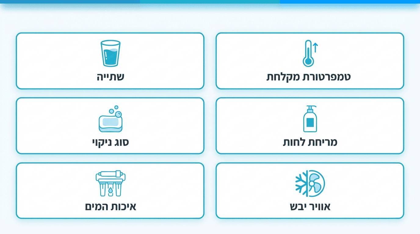 השוואה - מה משפיע יותר על לחות העור