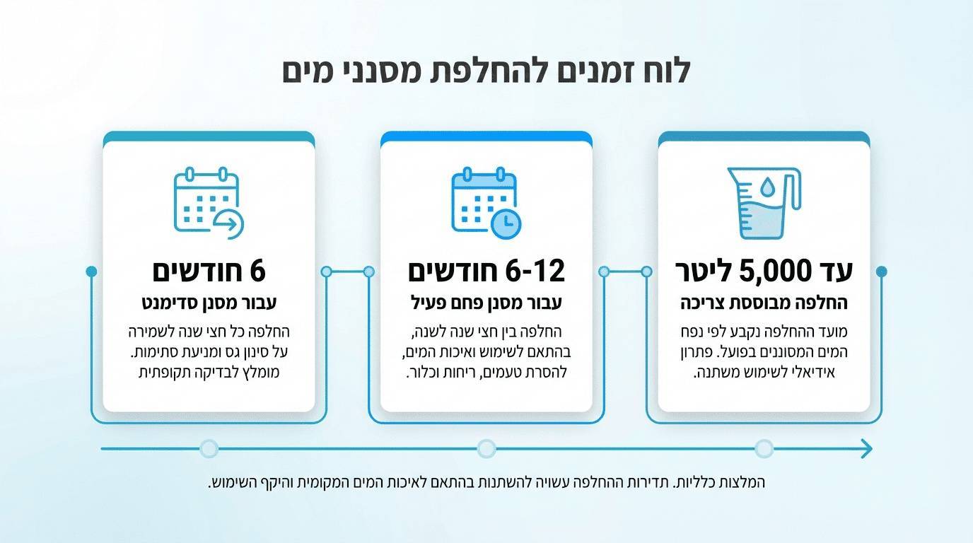 כל כמה זמן צריך להחליף פילטר במטהר מים