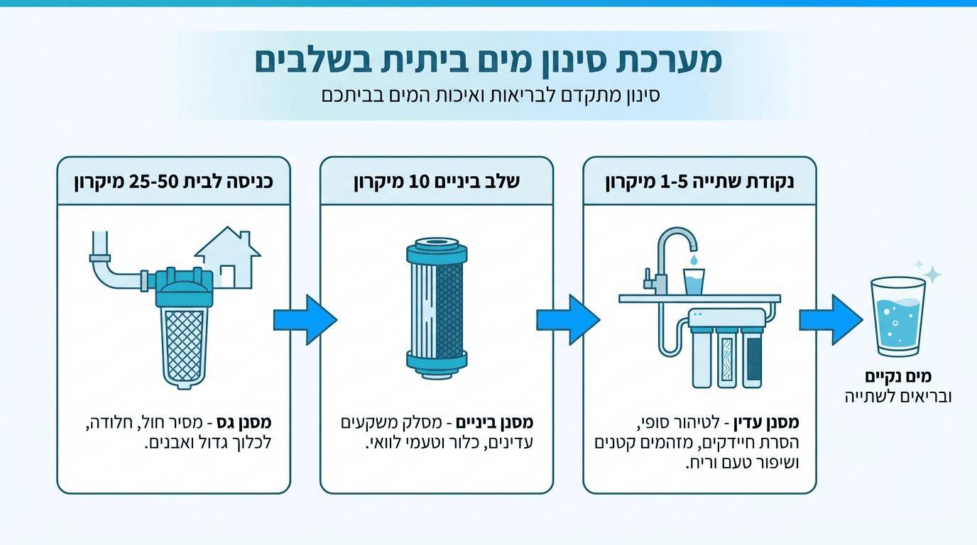 שיטות סינון מים: המדריך המלא לטכנולוגיות טיהור ופתרונות מתקדמים