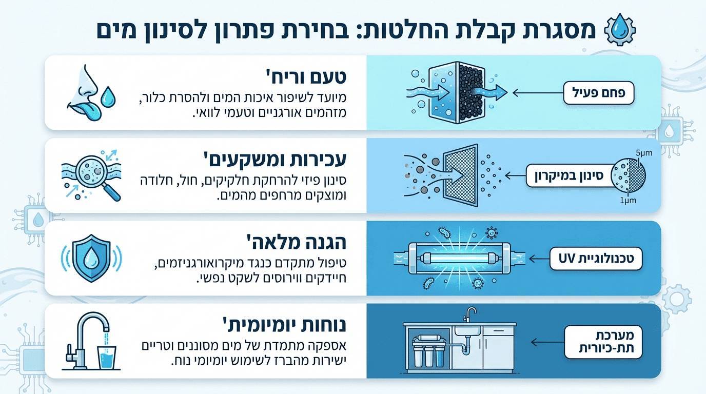 איך לבחור פתרון מים לבישול