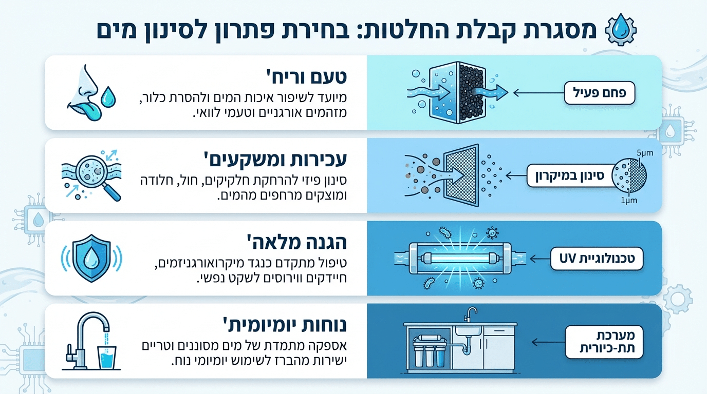 איך לבחור פתרון מים לבישול
