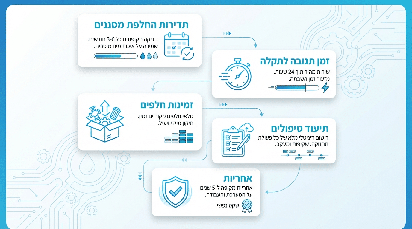 תחזוקה ושירות למערכות מים לעסקים