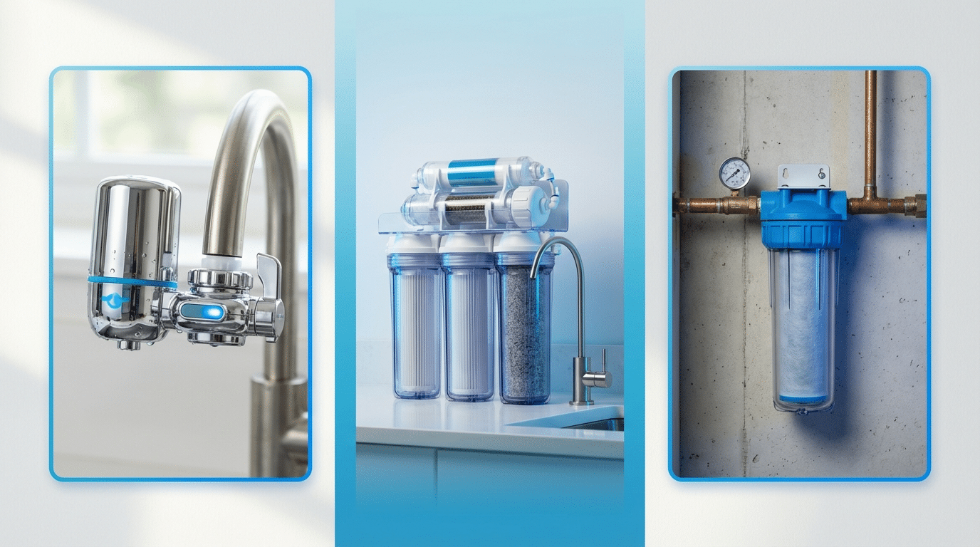 סינון נקודתי, תת-כיורי או לכל הבית — איך מחליטים?