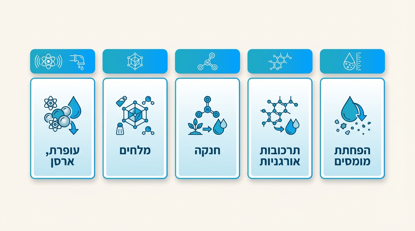 מה מערכת אוסמוזה הפוכה מסירה מהמים