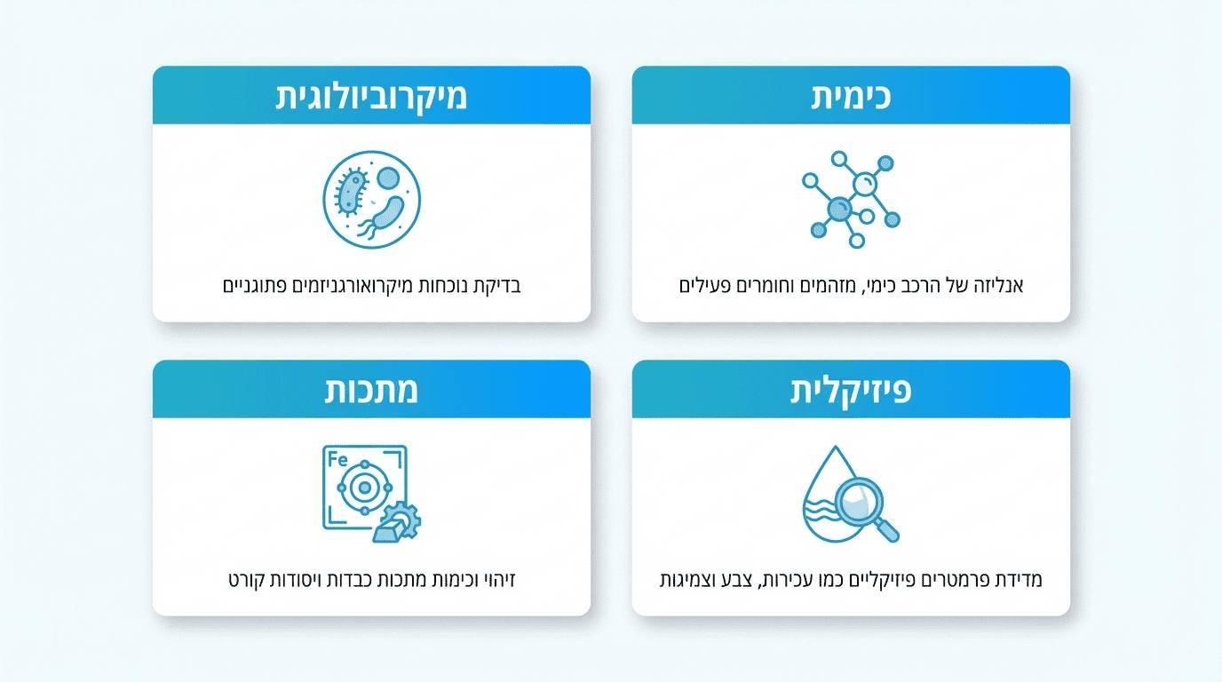 בדיקות איכות מים - סוגי בדיקות וכיצד לקרוא תוצאות