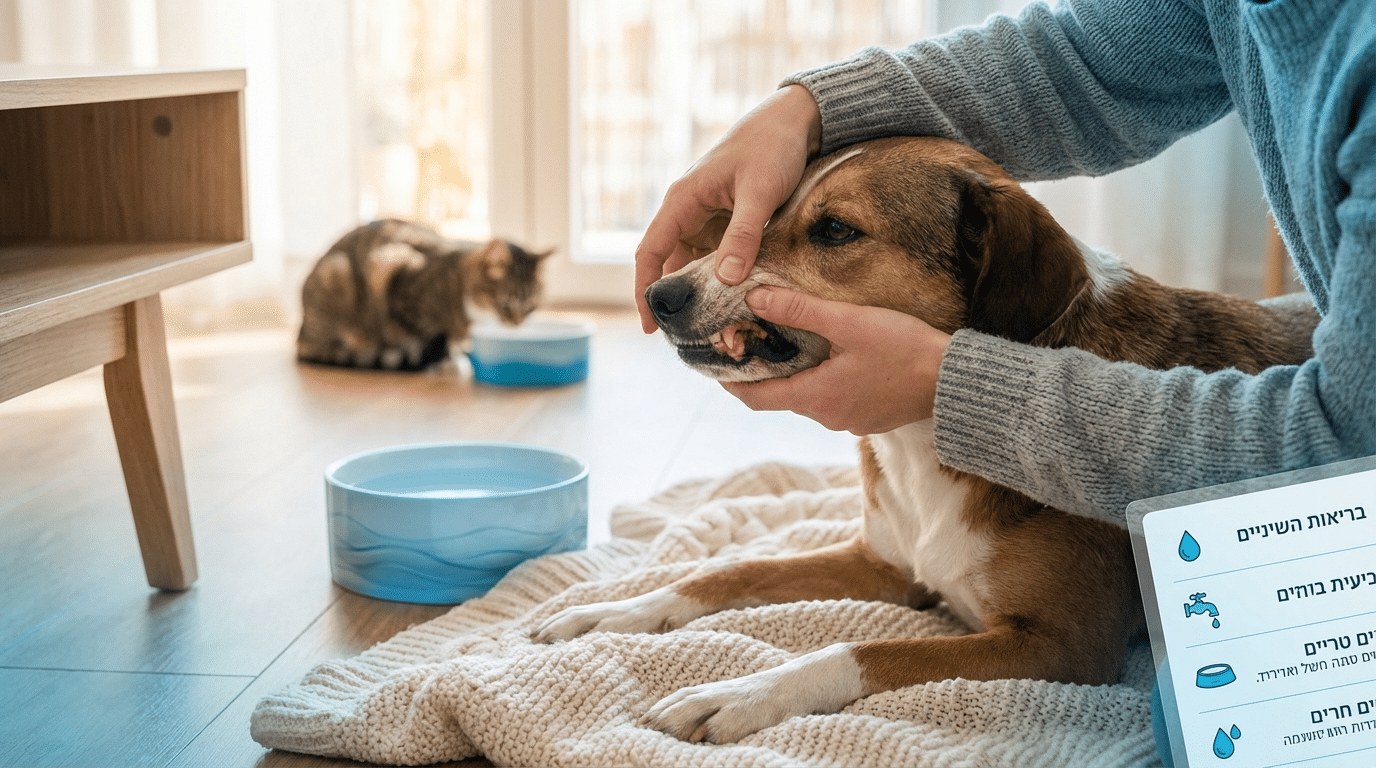 מה לבדוק אם הכלב או החתול הפסיקו לשתות